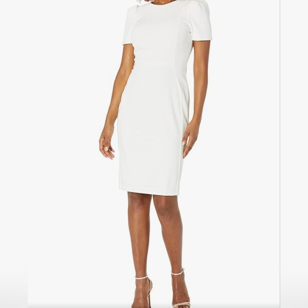 NWT Calvin Klein White Midi Dress